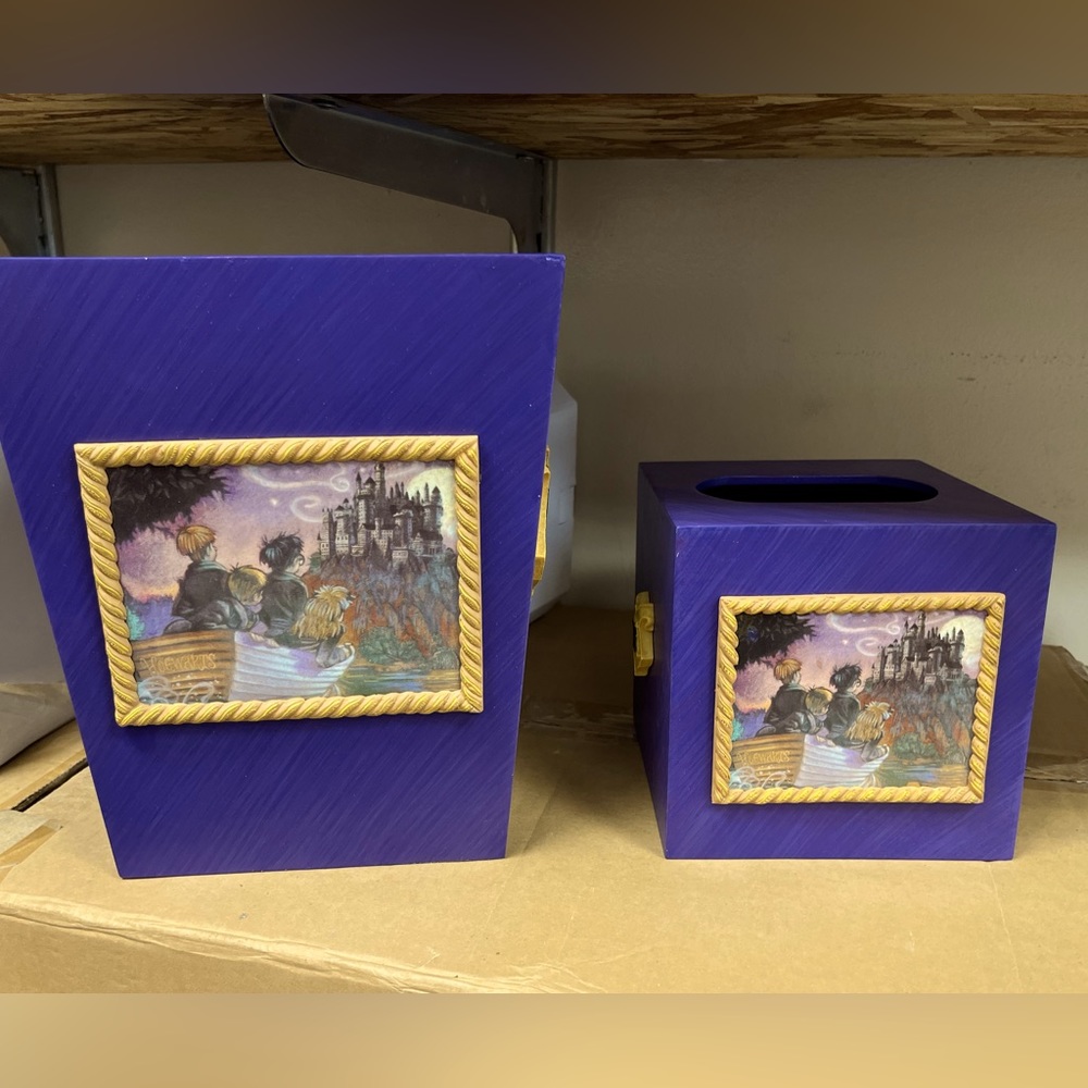Harry Potter bathroom/bedroom waste basket&tissue box set